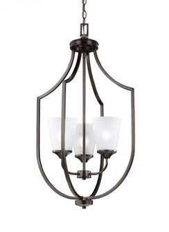 Hanford traditional 3-light indoor dimmable ceiling pendant hanging chandelier pendant light in bron (38|5224503-710)