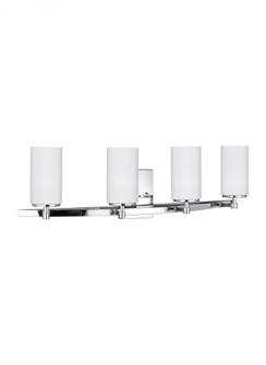 Alturas contemporary 4-light indoor dimmable bath vanity wall sconce in chrome silver finish with et (38|4424604-05)