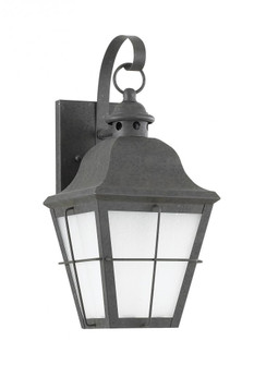 Chatham traditional 1-light medium outdoor exterior wall lantern sconce in oxidized bronze finish wi (38|89062-46)