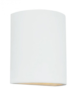 Paintable Ceramic Sconces transitional 1-light outdoor exterior Dark Sky compliant round wall lanter (38|8304701-714)