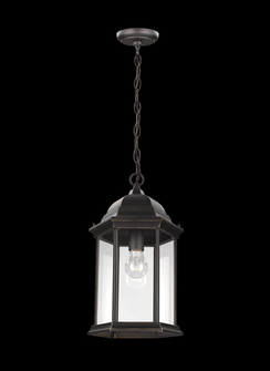 Sevier traditional 1-light outdoor exterior ceiling hanging pendant in antique bronze finish with cl (38|6238701-71)