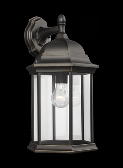 Sevier traditional 1-light outdoor exterior large downlight outdoor wall lantern sconce in antique b (38|8438701-71)