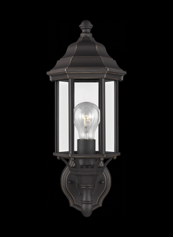Sevier traditional 1-light outdoor exterior small uplight outdoor wall lantern sconce in antique bro (38|8538701-71)