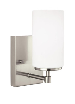 Alturas contemporary 1-light LED indoor dimmable bath vanity wall sconce in brushed nickel silver fi (38|4124601EN3-962)