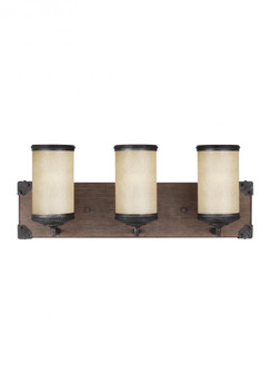 Dunning contemporary 3-light LED indoor dimmable bath vanity wall sconce in stardust finish with cre (38|4413303EN3-846)