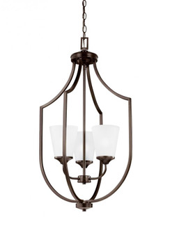 Hanford traditional 3-light LED indoor dimmable ceiling pendant hanging chandelier pendant light in (38|5224503EN3-710)