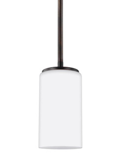 Hettinger transitional 1-light LED indoor dimmable ceiling hanging single pendant light in bronze fi (38|6124601EN3-710)