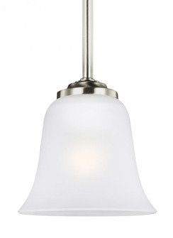 Emmons traditional 1-light LED indoor dimmable ceiling hanging single pendant light in brushed nicke (38|6139001EN3-962)