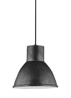 Division Street contemporary 1-light LED indoor dimmable ceiling hanging single pendant light in sta (38|6517401EN3-846)