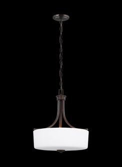 Canfield modern 3-light indoor dimmable ceiling pendant hanging chandelier pendant light in bronze f (38|6528803-710)