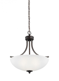 Geary transitional 3-light indoor dimmable ceiling pendant hanging chandelier pendant light in bronz (38|6616503-710)