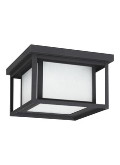 Hunnington contemporary 1-light outdoor exterior led outdoor ceiling flush mount in black finish wit (38|7903997S-12)