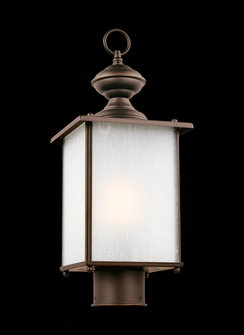 Jamestowne transitional 1-light LED outdoor exterior post lantern in antique bronze finish with fros (38|82570EN3-71)