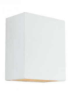 Paintable Ceramic Sconces transitional 1-light LED outdoor exterior Dark Sky compliant square wall l (38|8304801EN3-714)