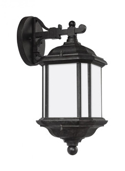 Kent traditional 1-light LED outdoor exterior medium wall lantern sconce in oxford bronze finish wit (38|84530EN3-746)