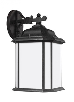 Kent traditional 1-light LED outdoor exterior large wall lantern sconce in oxford bronze finish with (38|84531EN3-746)