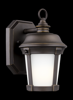 Calder traditional 1-light LED outdoor exterior small wall lantern sconce in antique bronze finish w (38|8550701EN3-71)