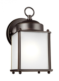 New Castle traditional 1-light LED outdoor exterior wall lantern sconce in antique bronze finish wit (38|8592001EN3-71)