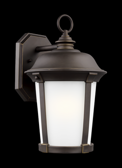 Calder traditional 1-light LED outdoor exterior large wall lantern sconce in antique bronze finish w (38|8750701EN3-71)
