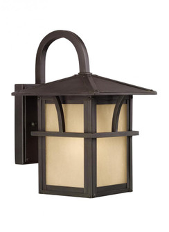 Medford Lakes transitional 1-light LED outdoor exterior small wall lantern sconce in statuary bronze (38|88880EN3-51)
