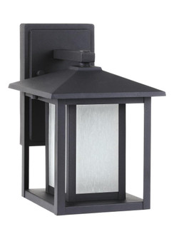 Hunnington contemporary 1-light outdoor exterior small led outdoor wall lantern in black finish with (38|8902997S-12)