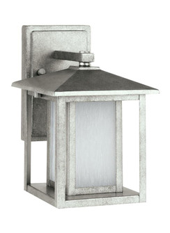 Hunnington contemporary 1-light LED outdoor exterior small wall lantern in weathered pewter grey fin (38|89029EN3-57)