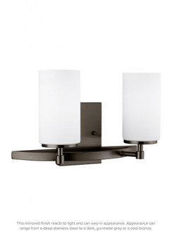 Alturas contemporary 2-light indoor dimmable bath vanity wall sconce in brushed oil rubbed bronze (38|4424602-778)