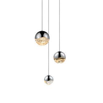 3-Light Round Assorted LED Pendant (107|2914.01-AST)