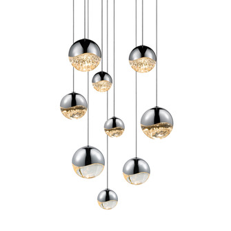 9-Light Round Assorted LED Pendant (107|2916.01-AST)