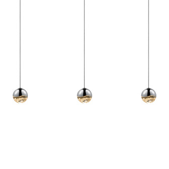 3-Light Rectangle Small LED Pendant (107|2920.01-SML)