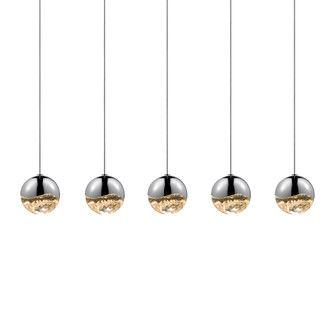 5-Light Rectangle Medium LED Pendant (107|2921.01-MED)