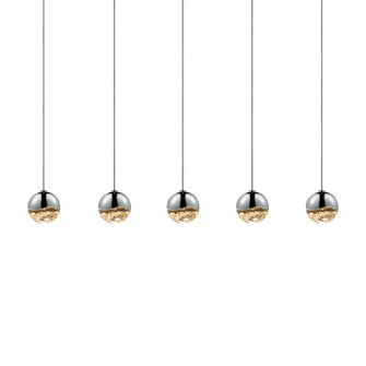 5-Light Rectangle Small LED Pendant (107|2921.01-SML)