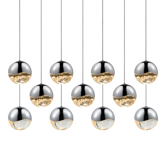 11-Light Rectangle Large LED Pendant (107|2922.01-LRG)