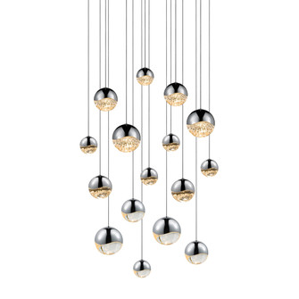 16-Light Square Assorted LED Pendant (107|2923.01-AST)
