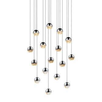 16-Light Square Small LED Pendant (107|2923.01-SML)