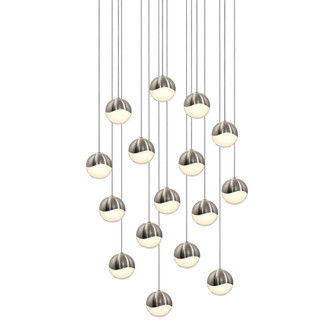 16-Light Square Medium LED Pendant (107|2923.13-MED)