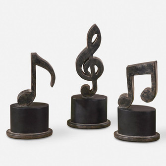 Uttermost Music Notes Metal Figurines Set/3 (85|19280)