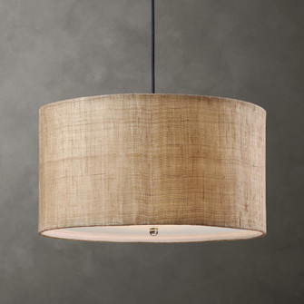 Uttermost Dafina 3 Light Burlap Drum Pendant (85|21933)