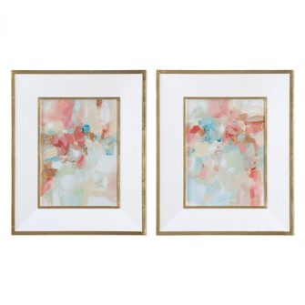 Uttermost A Touch Of Blush And Rosewood Fences Art Set/2 (85|41557)