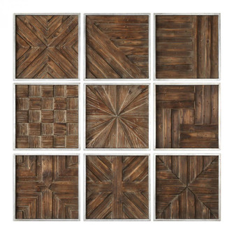 Uttermost Bryndle Rustic Wooden Squares Set/9 (85|04115)
