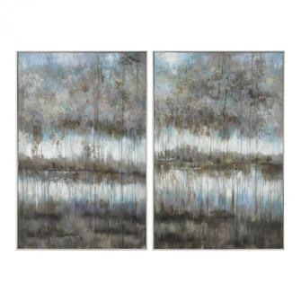 Uttermost Gray Reflections Landscape Art S/2 (85|31411)