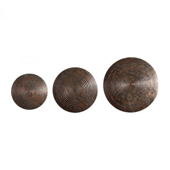 Uttermost Hanneli Ribbed Bronze Circles S/3 (85|04147)