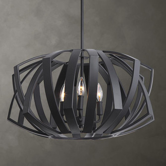 Uttermost Thales Black Geometric 3 Light Pendant (85|22137)