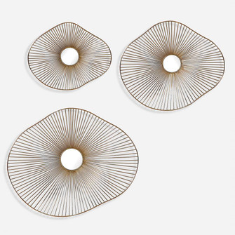 Uttermost Avarie Gold Metal Wall Art Set/3 (85|04182)