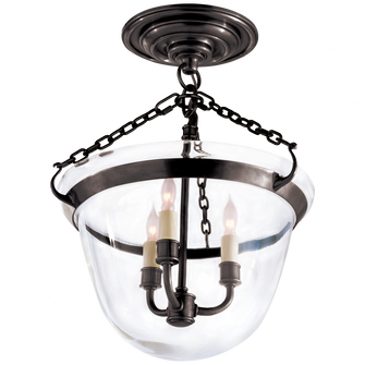 Country Semi-Flush Bell Jar Lantern (279|CHC 2109BZ)