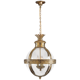 Crown Top Banded Globe Lantern (279|CHC 2111AB-CG)