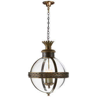Crown Top Banded Globe Lantern (279|CHC 2111BZ/AB-CG)