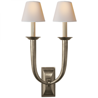 French Deco Horn Double Sconce (279|S 2021AN-NP)