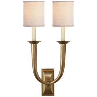 French Deco Horn Double Sconce (279|S 2021HAB-L)