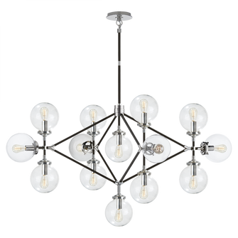 Bistro Four Arm Chandelier (279|S 5024PN/BLK-CG)